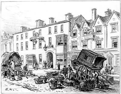 O hotel da casa vermelha, Stratford-upon-Avon, Warwickshire, 1885. de Edward Hull