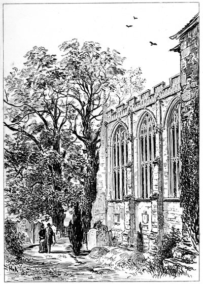 A capela-mor da igreja de Stratford, Stratford-upon-Avon, Warwickshire, 1885. de Edward Hull