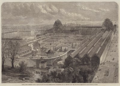 Vista do estado atual do edifício para a exposição internacional de 1862 de Edward Hull