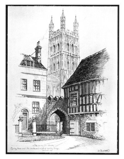 Catedral de Gloucester, 1901. de Edward J. Burrows