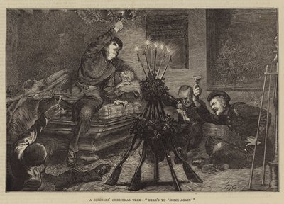 A árvore de natal de um soldado, aqui para "casa novamente" de Edward John Gregory