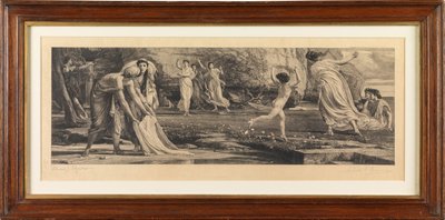 Nausicaa e suas empregadas (gravura) de Edward John Poynter