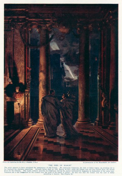 Os Idos de Março, 44 AC (cor litho) de Edward John Poynter