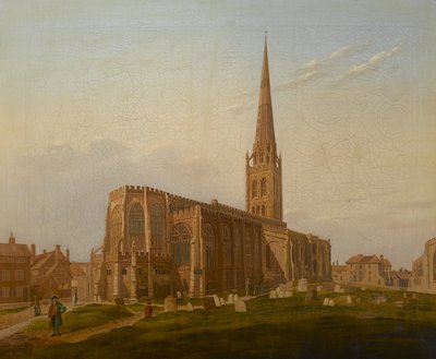 Igreja de São Miguel, Coventry, c.1824 de Edward Junior Rudge
