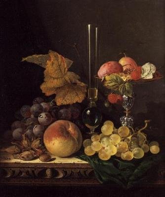 Natureza Morta com Frutas & Nozes de Edward Ladell