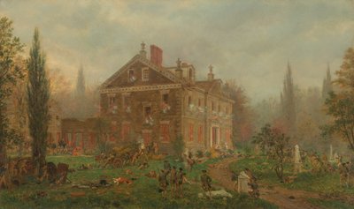 O ataque à casa de Chew durante a Batalha de Germantown de Edward Lamson Henry