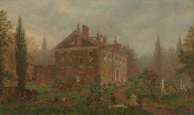 O ataque à casa de Chew durante a batalha de Germantown, 1777 de Edward Lamson Henry