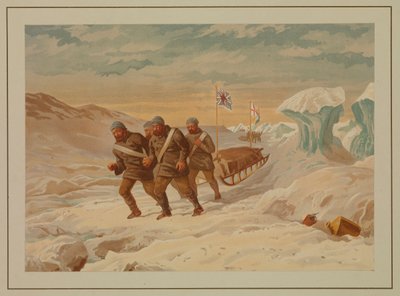Esboços polares. Regressa ao navio após uma tentativa infrutífera de encontrar o Pólo Norte de Edward Lawton Moss