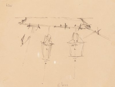 A Sailing Ship [verso] de Edward Lear