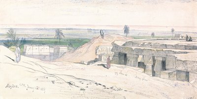 Abydos, 1:00 pm, 12 de janeiro de 1867 (134) de Edward Lear
