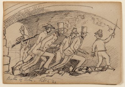 Banhos de Tito, 1840 (lápis, caneta e tinta sobre papel) de Edward Lear