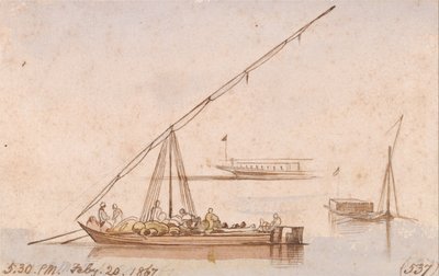 Barcos no Nilo de Edward Lear