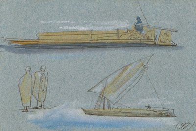 Barcos no Nilo de Edward Lear
