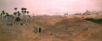 Cairo (caneta e tinta e aguarela sobre papel) de Edward Lear
