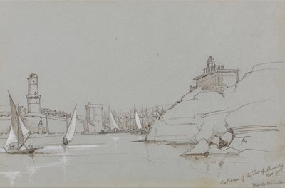 Entrada do porto de Marselha de Edward Lear
