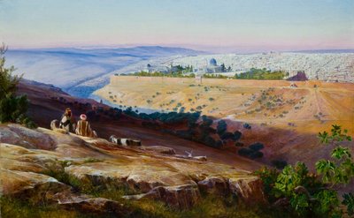Jerusalém a partir do Monte das Oliveiras de Edward Lear