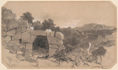 Paisagem perto de Segni de Edward Lear