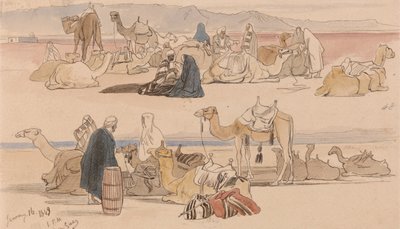 Perto do Suez, 13 horas, 16 de janeiro de 1849 (48) de Edward Lear