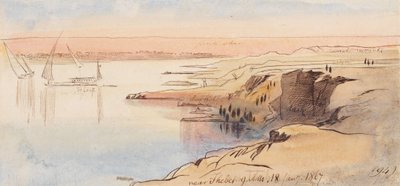 Perto de Tebas; 9h00, 18 de janeiro de 1867 (194) de Edward Lear