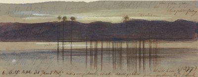Philae, 6:00-6:15 da manhã, 31 de janeiro de 1867 (277) de Edward Lear