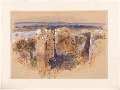 Pedreiras de Siracusa, 11 de junho de 1847 de Edward Lear