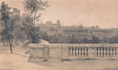 Roma vista do Monte Pincio de Edward Lear