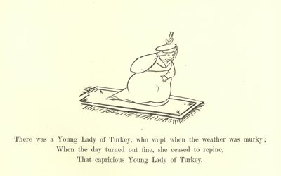 Havia uma jovem senhora da Turquia, que chorou quando o tempo estava escuro de Edward Lear