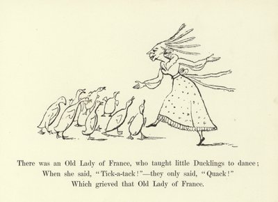 Havia uma velha senhora da França, que ensinava os patinhos a dançar de Edward Lear