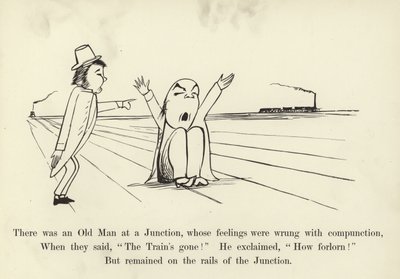Havia um velho homem em um entroncamento, cujos sentimentos estavam errados com a compunção de Edward Lear