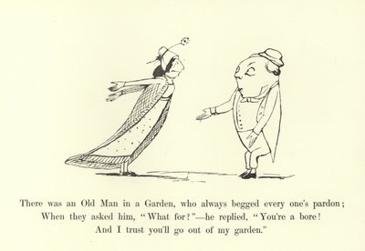 Havia um velho em um jardim, que sempre implorou perdão a cada um de Edward Lear