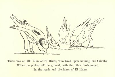 Havia um velho homem de El Hums, que viveu sobre nada além de migalhas de Edward Lear