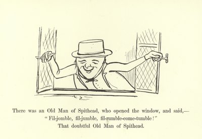 Havia um Velho de Spithead, que abriu a janela e disse: Fil-jomble, fil-jumble, fil-rumble-come-tumble! de Edward Lear