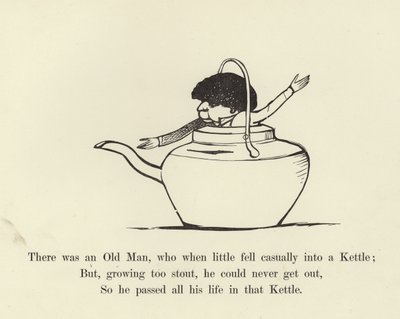 Houve um velho, que quando pouco caiu casualmente em uma chaleira de Edward Lear