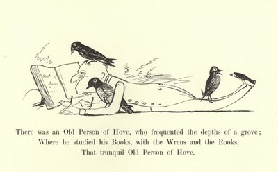 Houve uma pessoa idosa de Hove, que freqüentou as profundezas de um bosque de Edward Lear