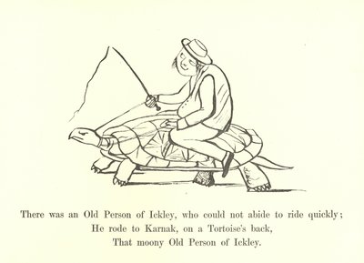 Havia uma pessoa idosa de Ickley, que não podia suportar andar rapidamente de Edward Lear