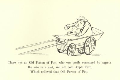 Havia uma pessoa de idade de Pett, que foi parcialmente consumida pelo arrependimento de Edward Lear