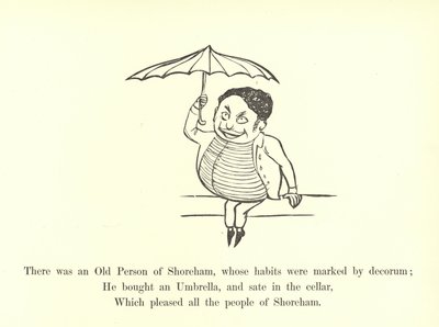 Havia uma pessoa idosa de Shoreham, cujos hábitos eram marcados pelo decoro de Edward Lear