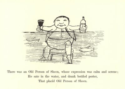 Havia uma antiga pessoa de Sheen, cuja expressão era calma e serena de Edward Lear