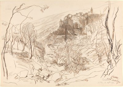 Vista de Ceriana, 1870. de Edward Lear