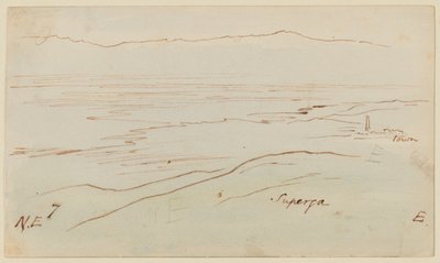 Vista de Turim com a Superga de Edward Lear