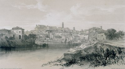 Vistas em Roma e seus arredores: Roma da via Porta San Paolo de Edward Lear