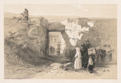 Vistas de Roma e seus arredores: antigo portão de Alatri de Edward Lear
