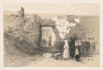 Vistas de Roma e seus arredores: Ancient Gate of Alatri, 1841. de Edward Lear