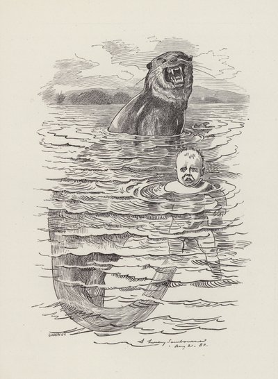Ilustração para The Water-Babies de Charles Kingsley (gravura) de Edward Linley (after) Sambourne