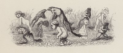Ilustração para The Water-Babies de Charles Kingsley (gravura) de Edward Linley (after) Sambourne