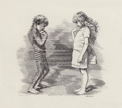Ilustração para The Water-Babies de Charles Kingsley (gravura) de Edward Linley (after) Sambourne