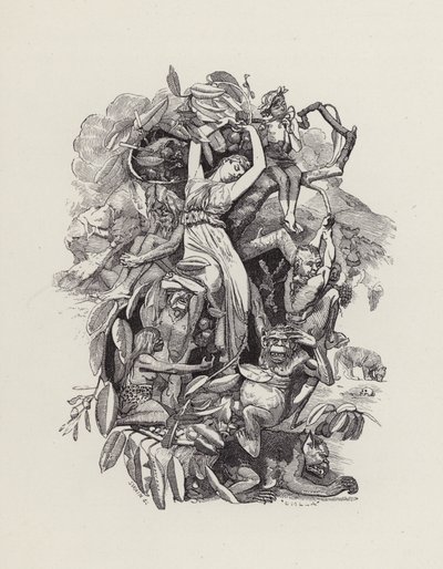 Ilustração para The Water-Babies de Charles Kingsley (gravura) de Edward Linley (after) Sambourne