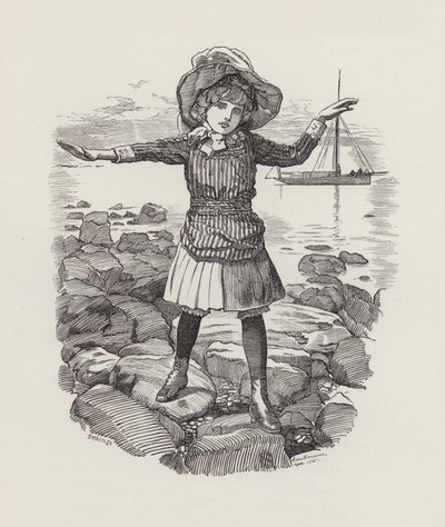 Ilustração para The Water-Babies de Charles Kingsley (gravura) de Edward Linley (after) Sambourne
