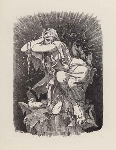 Ilustração para The Water-Babies de Charles Kingsley (gravura) de Edward Linley (after) Sambourne