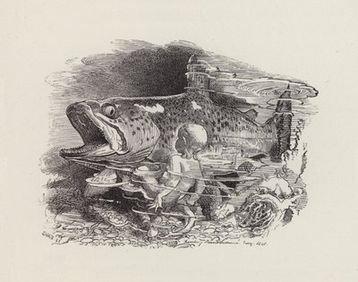 Ilustração para The Water-Babies de Charles Kingsley (gravura) de Edward Linley (after) Sambourne